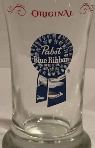 Pabst Blue Ribbon Beer Vintage Tap Glasses.  Set Of Three Pbr Glasses