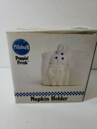 Vintage Pillsbury Doughboy Ceramic Napkin Holder 1988