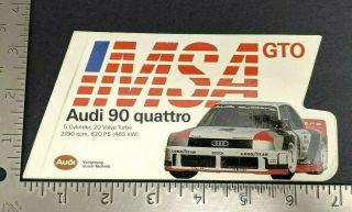 Vintage Imsa Gto 1989 Audi 90 Quattro Racing Sticker