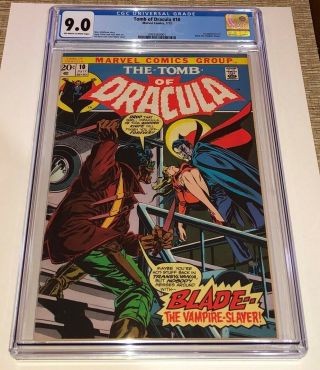 Tomb Of Dracula 10 1st Appearance Blade The Vampire Slayer 1973 Cgc 9.  0