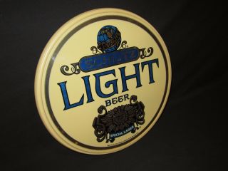 Schlitz Light Beer Special Lager Sign (vintage 1976) Round