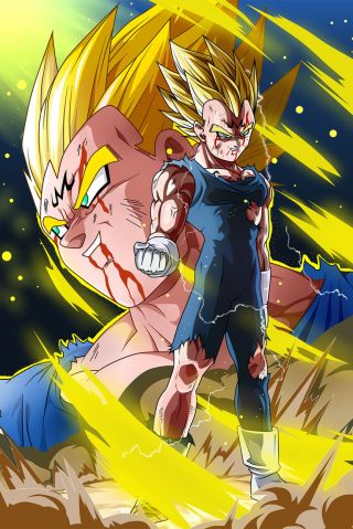 Dragon Ball Super/z Poster Majin Vegeta 12in X 18in And Fast