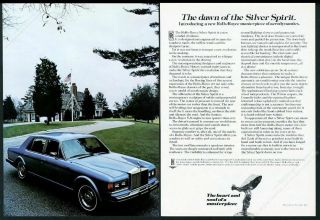 1982 Rolls Royce Silver Spirit Car Photo Vintage Print Ad