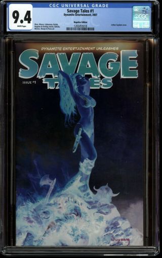 Savage Tales 1 Cgc 9.  4 Nm Reverse Negative Variant Suydam Art Red Sonja 2007