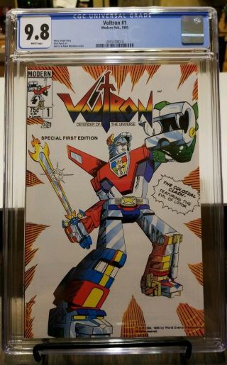 Voltron 1 (modern,  1985) Cgc 9.  8 White Pages Henry Vogel & Dick Ayers Netflix