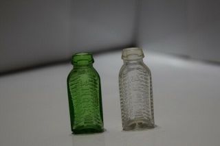 KT - 17 poison bottles set of 2 green and clear both 2 