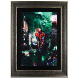 Stan Lee Signed Marvel Artwork Comic Spider - Man Framed Blade Runner Fr.