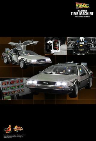 Back To The Future Hot Toys Movie Car Sideshow Delorean Vehicle 1/6 Scale