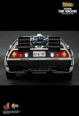 BACK TO THE FUTURE Hot Toys Movie Car Sideshow DELOREAN Vehicle 1/6 Scale 2