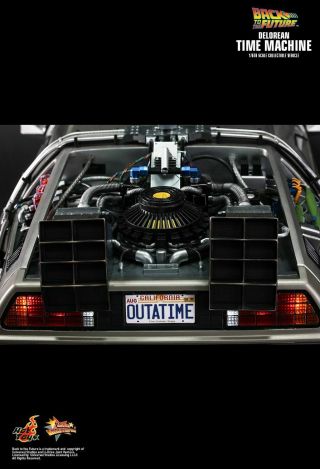 BACK TO THE FUTURE Hot Toys Movie Car Sideshow DELOREAN Vehicle 1/6 Scale 3