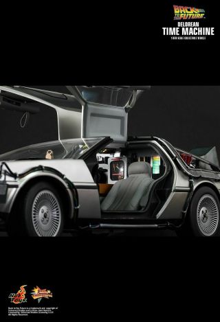 BACK TO THE FUTURE Hot Toys Movie Car Sideshow DELOREAN Vehicle 1/6 Scale 4