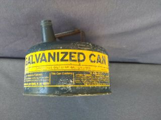Vintage Eagle 1 Gallon Blue & Yellow Galvanized Metal Gas Can,  Model 401