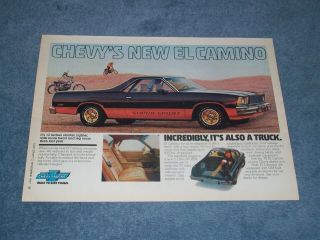 1978 Chevy El Camino Sport Vintage Ad " Incredibly,  It 