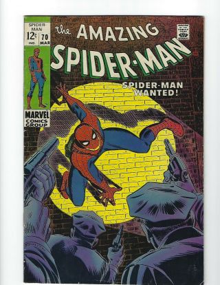 Spider - Man 70 - Fn - 5.  5 - 1968 Kingpin - $34.  95 B.  I.  N.