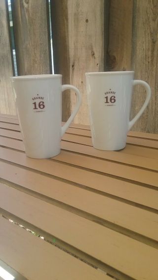 Starbucks 16 Oz Tall Ceramic Coffee Cup Mug With Handles Set Of 2