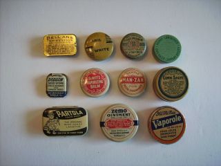 Old Small Patent Medicine Tins