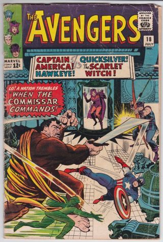 Avengers 18 G,  2.  5 Captain America Scarlet Witch Quicksilver Hawkeye