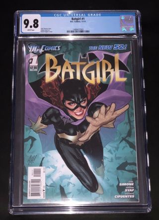 Batgirl 1 Adam Hughes Cover Cgc 9.  8 2011 Dc Comics 1st Print