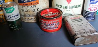 12 Vintage Oil Cans Conoco Texaco Derby Champlin Plus Others 2