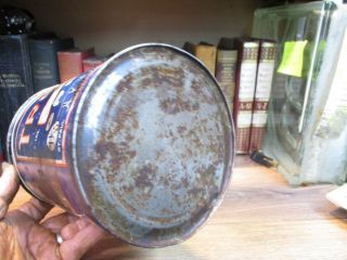 TROPHY 5 pound GREASE CAN OIL LUBRACANT MID 1900 ' S SERVICE STATION 6