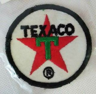 Vintage Texaco Round Cloth 1950”s Embroidered Patch