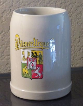 Vintage Pilsner Urquell Gerz Ceramic Beer Stein Mug - Extra Large Holds.  5 L 2