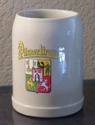 Vintage Pilsner Urquell Gerz Ceramic Beer Stein Mug - Extra Large Holds.  5 L 3