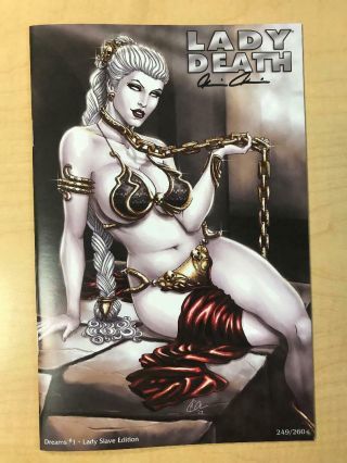 Lady Death 1 Lady Slave Variant Cover By David Harrigan Star Wars Slave Leia