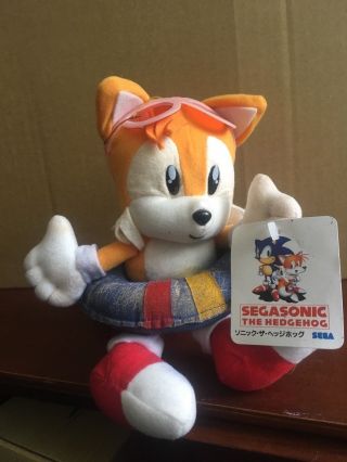 Rare Sonic The Hedgehog Tails Summer Plush 1994 Sega Toy Figure Collectible Htf