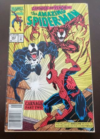 The Spider - Man 362 Carnage and Venom vs Spiderman 1992 Marvel Comic 2