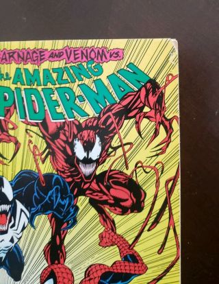 The Spider - Man 362 Carnage and Venom vs Spiderman 1992 Marvel Comic 3