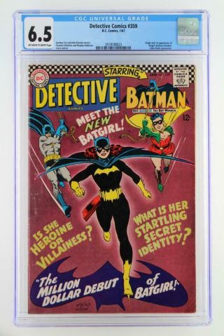 Detective Comics 359 - Cgc 6.  5 Fn,  Dc 1967 - Batman - 1st App & Origin Batgirl