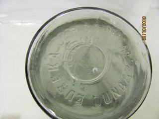 Vtg Eureka Canning Jar Embossed Dunbar WV Bubbles Glass Lid Twist Clamp Lt Green 4