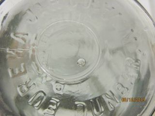 Vtg Eureka Canning Jar Embossed Dunbar WV Bubbles Glass Lid Twist Clamp Lt Green 5