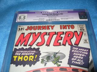 Journey Into Mystery 83 Cgc 8.  5 First Thor Appearance Vintage Marvel Comic Book