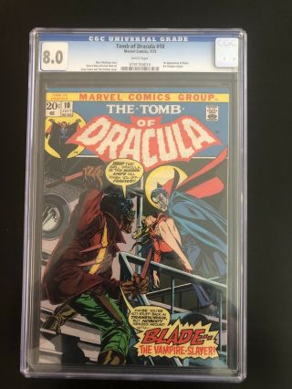 Tomb Of Dracula 10 Cgc 8.  0 1st Appearance Of Blade Movie Announced Hot 
