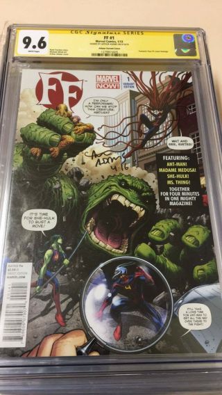 Ff (2013) 1 Kirby Monsters Variant Signed By Arthur Adams Cgc 9.  6 Marvel