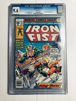 Iron Fist 14 Cgc 9.  6 Wp 1st App Sabertooth Never Been Pressed