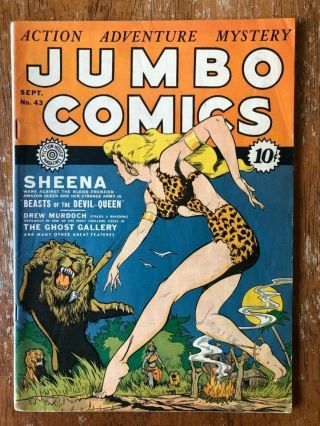 Jumbo Comics 43 Vg,  /fine Sheena