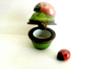 Porcelain Hinged Mini Trinket Box Potted Plant @ Ladybugs Pierre Deux Elan