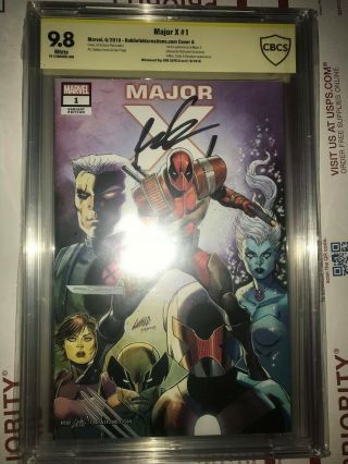 Major X 1 1st Appearance Of Major X Signed Rob Liefeld Cbcs 9.  8 Variant Cgc