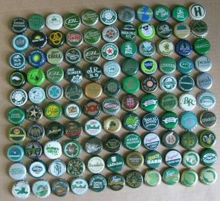 110 Different Worldwide Shades Of Green Themed Beer Bottle Caps