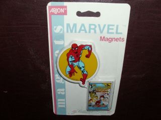 Vintage Spider - Man Marvel Magnets Marvel Avengers Rare Marvelmania MOC 1989 4