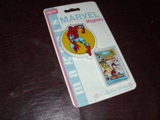 Vintage Spider - Man Marvel Magnets Marvel Avengers Rare Marvelmania MOC 1989 5