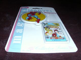 Vintage Spider - Man Marvel Magnets Marvel Avengers Rare Marvelmania MOC 1989 7