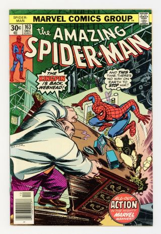 Spider - Man (1st Series) 163 1976 Vf - 7.  5