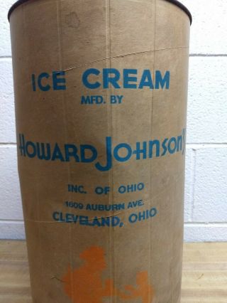 Vintage Howard Johnson ' s Ice Cream Container 3