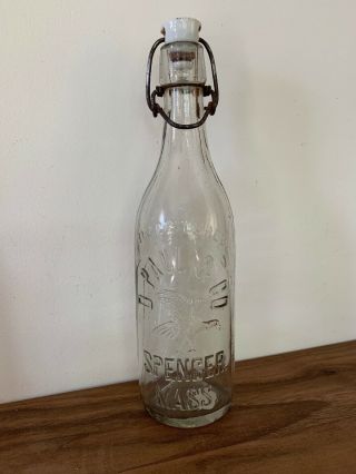 D Paul & Co Spenser Mass Vintage Bottle,  Clear Glass