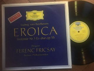 Fricsay Beethoven No.  3 Dgg Tulip - Lp Red Stereo Very