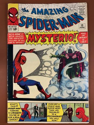 Spider - Man 13 Marvel Comics 1st Appearance Of Mysterio Silver Age